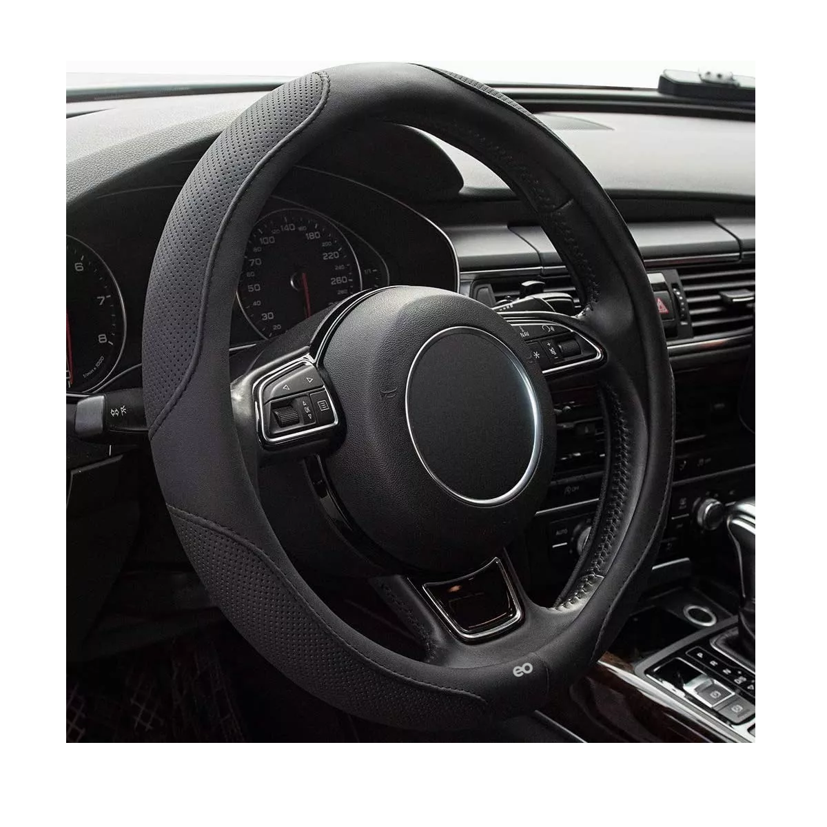 Foto 3 pulgar | Funda Protectora Antideslizantes Volante Cuero Microfibra Eo Safe Imports Esi-13811-1 Negro