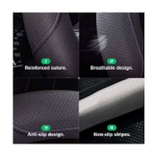 Foto 3 | Funda Protectora Antideslizantes Volante Cuero Microfibra Eo Safe Imports Esi-13811-1 Negro
