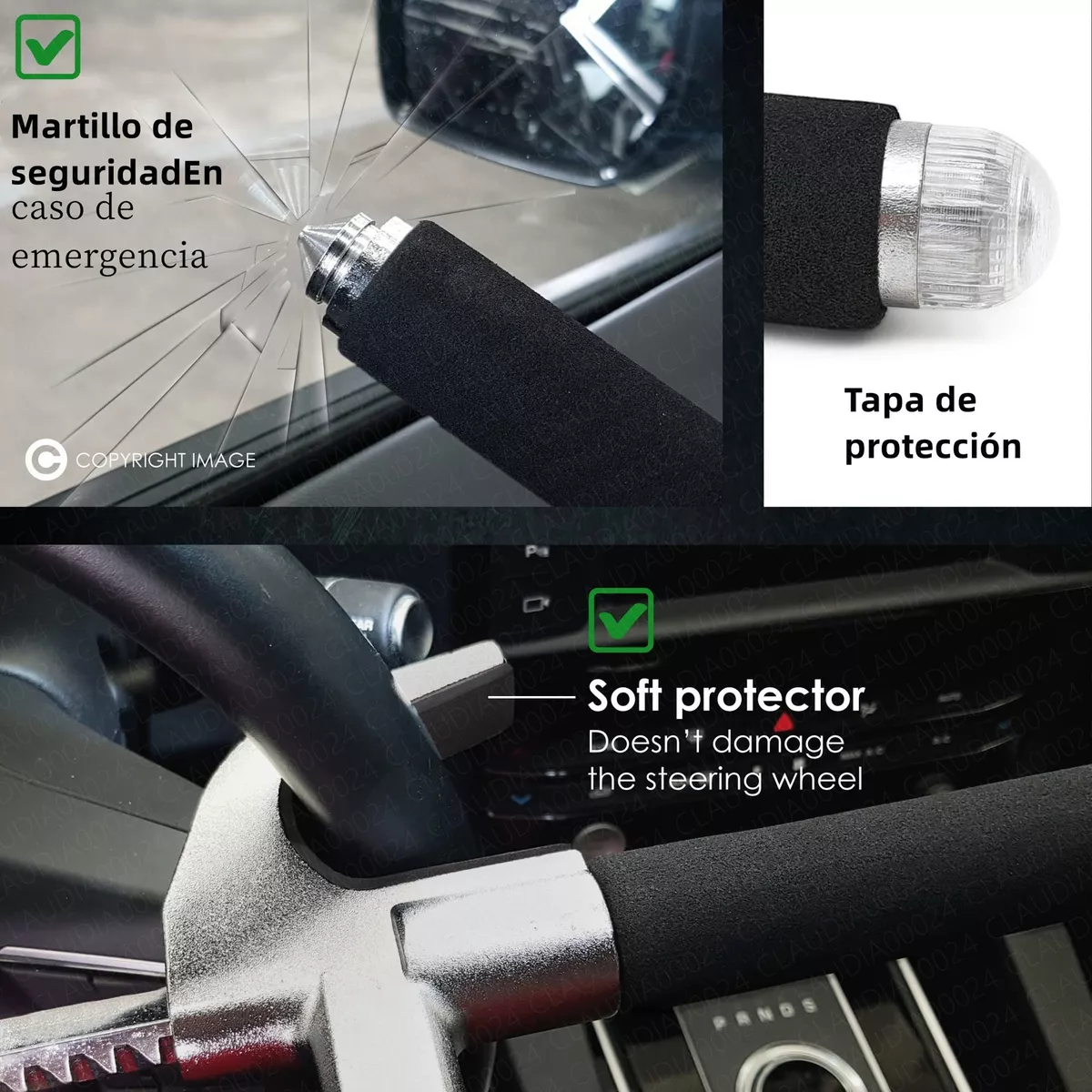 Foto 4 pulgar | Bloqueo Universal para Volante de Coche Eo Safe Imports