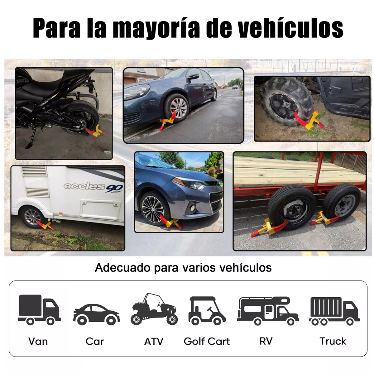 Foto 4 | Candado Araña Inmovilizador Para Llanta Antirrobo Resistente Eo Safe Imports Esi-13818 Multicolor