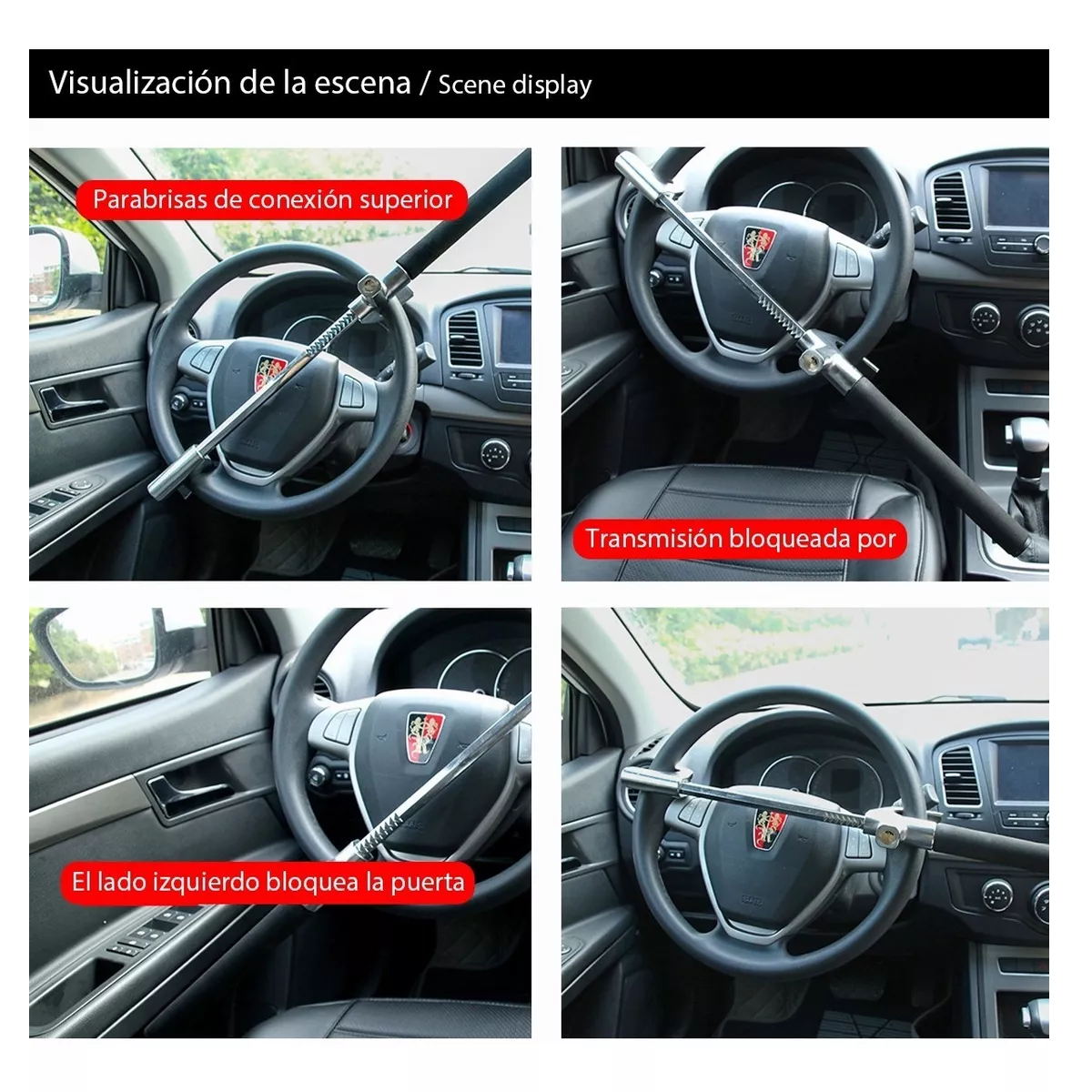 Foto 4 | Candado Baston Seguro Volante Anti Robo Eo Safe Imports Esi-13819 Plata