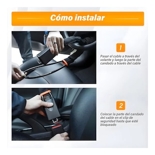 Foto 3 | Bloqueo De Seguridad Antirrobo Del Volante Del Coche Eo Safe Imports Esi-19971 Azul