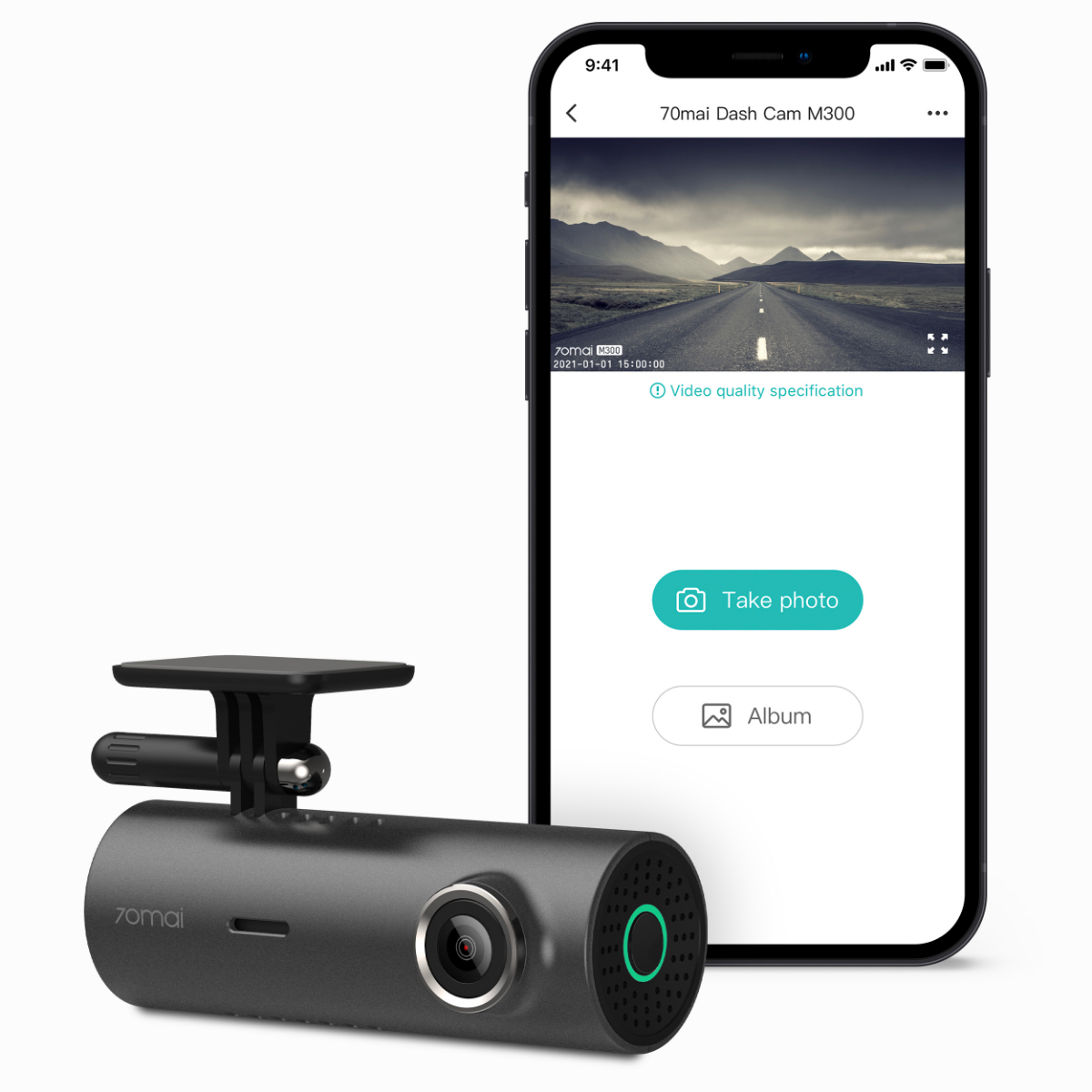 Foto 2 | Cámara de Auto Inteligente Wifi Dash Cam M300