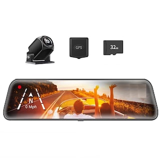 Foto 1 | Retrovisor Con Camara Para Automovil 2160p Visión Nocturna, Y Tarjeta De 32 Gb Eo Safe Imports Esi-10271 Negro