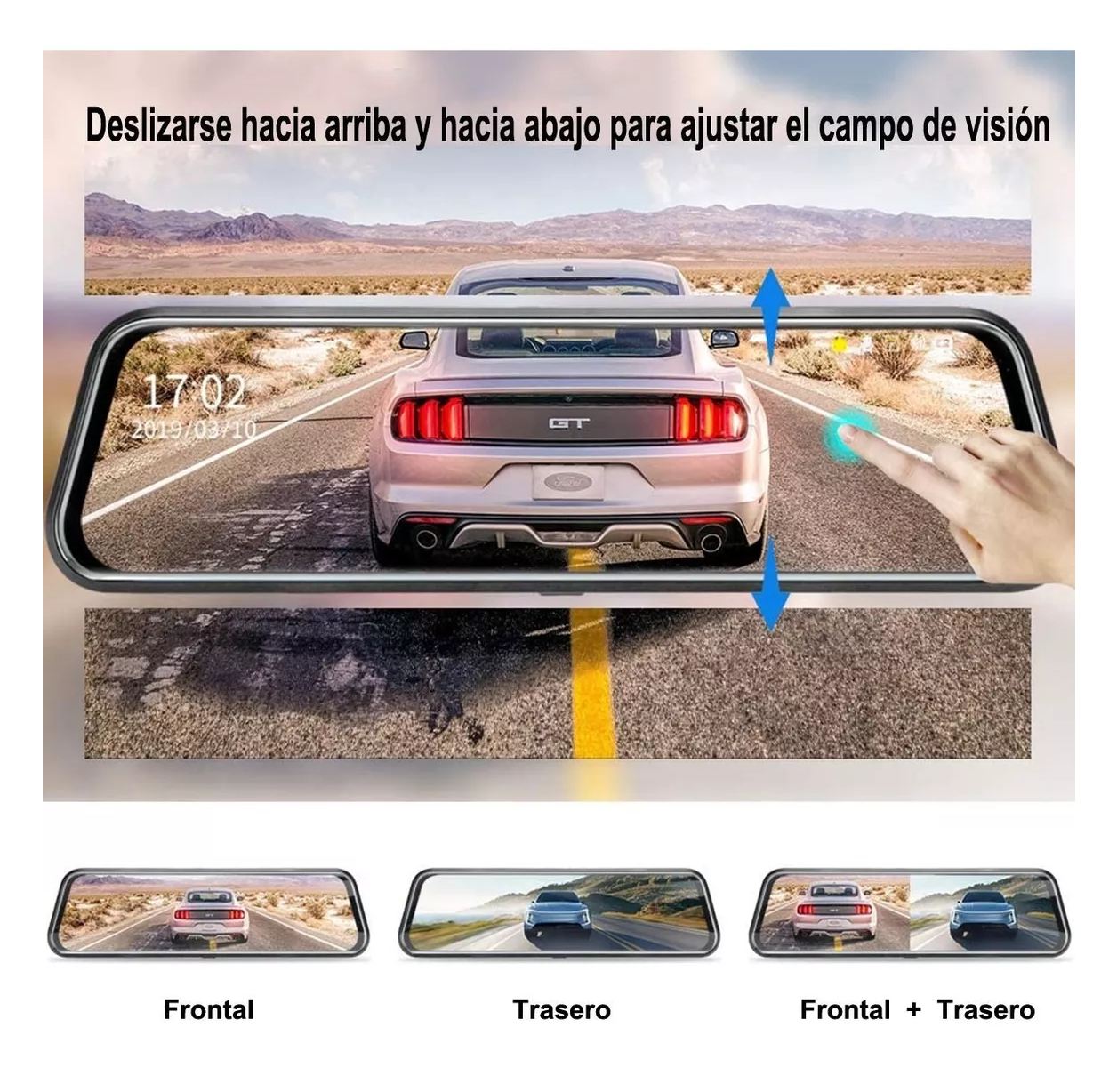 Foto 5 pulgar | Doble Cámara para Auto Belug Negro Pantalla Táctil Frontal y Trasera