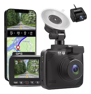 Foto 1 | Dash Cam Delantera Y Trasera Con Wifi Gps Para Automóvil Cámara Para Auto Dual Vehicular 4k Grabadora