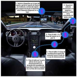Foto 7 | Cámara Hd Para Automóvil Con Pantalla Táctil De 4.5 Pulgadas