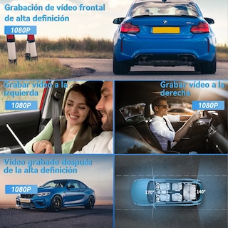 Foto 3 | Cámara Para Auto Dash Cam 4 Cámara Wifi Eo Safe Imports Esi-19715 Gris