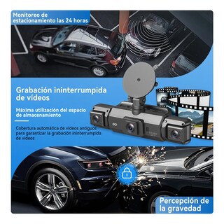 Foto 4 | Cámara Para Auto Dash Cam 4 Cámara Wifi Eo Safe Imports Esi-19715 Gris