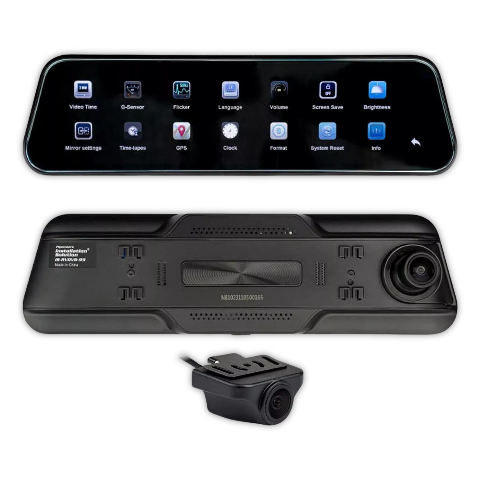Foto 2 pulgar | Retrovisor Con Camara Pipeman's By Audiopipe Full Hd 9.66 Plg