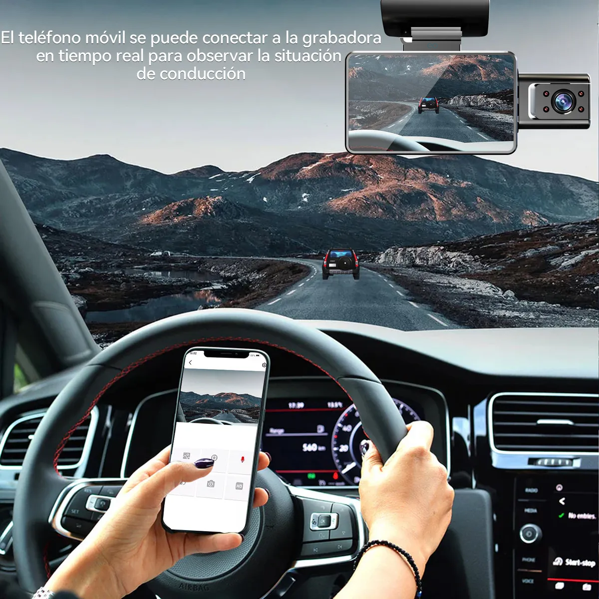 Foto 5 pulgar | Cámara Para Auto Full Hd 1080p Wi-fi, Pantalla Ltps  Eo Safe Imports Esi-19976 Negro