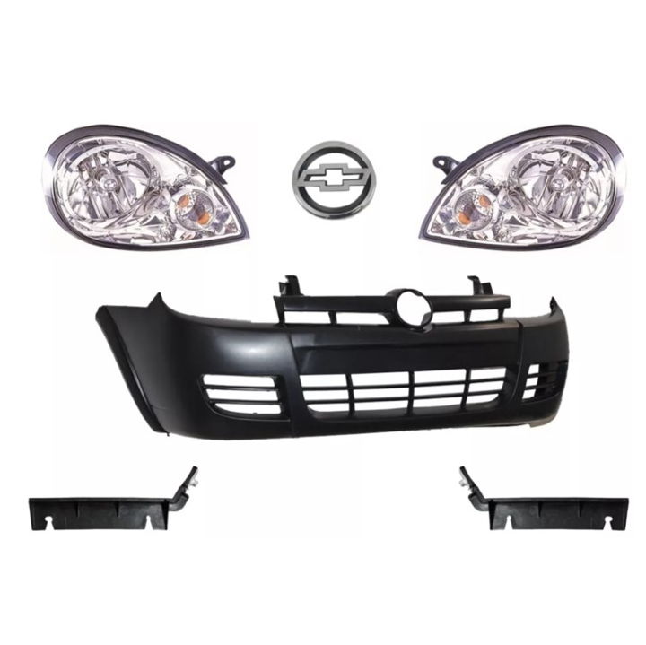 Foto 2 pulgar | Kit Chevy C2 04 A 08 Fascia Faros Emblema Y Guías De Fascia