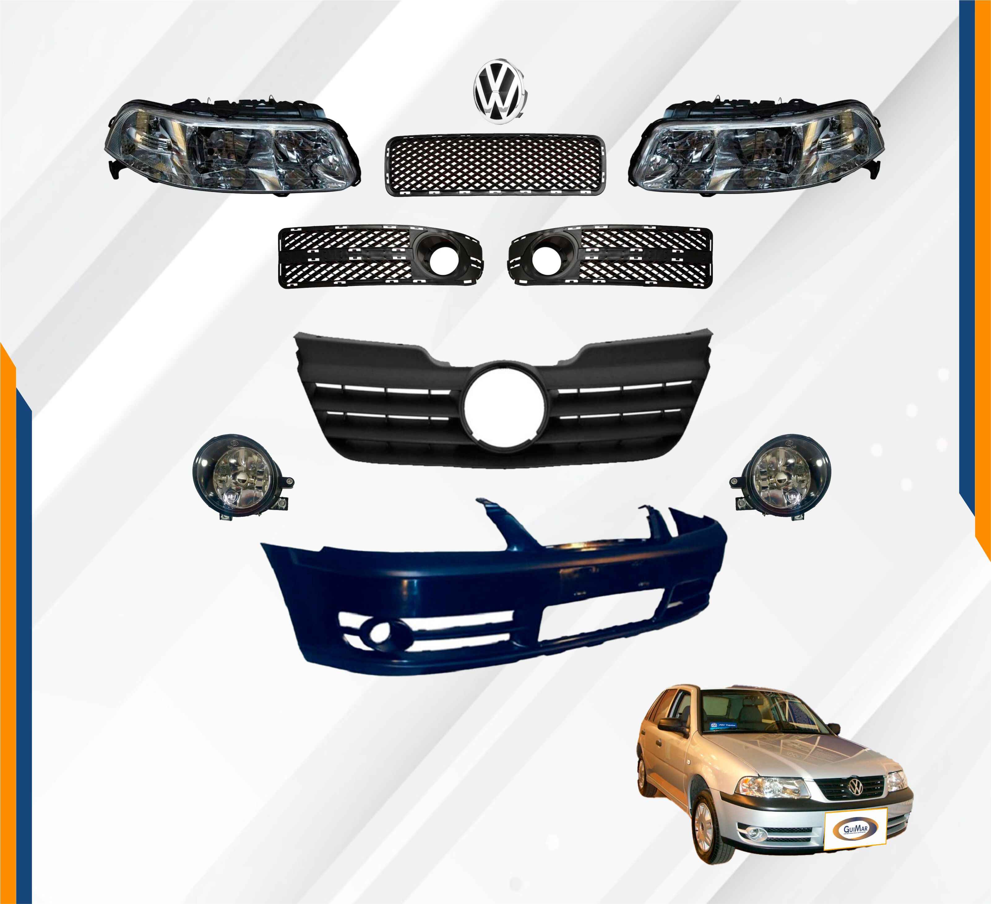 Foto 3 pulgar | Fascia Pointer Gti 03 04 05 Con Faros Y Neblineros