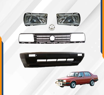 Foto 2 | Fascia Jetta A2 88 89 90 91 92 Ancha Con Faros Y Parrilla