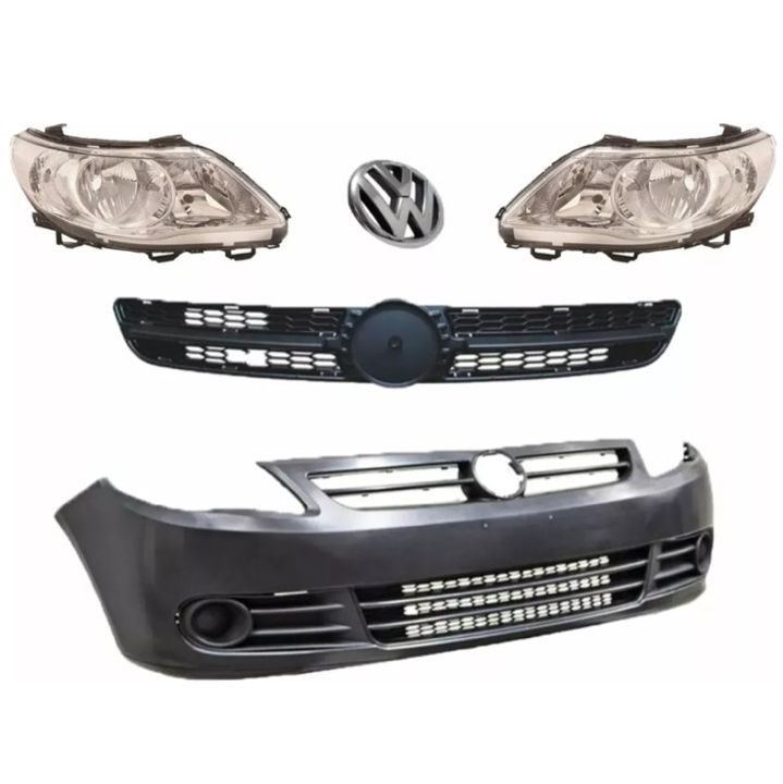 Fascia Gol Saveiro 09 10 11 12 13 Parrilla Y Faros Cromo