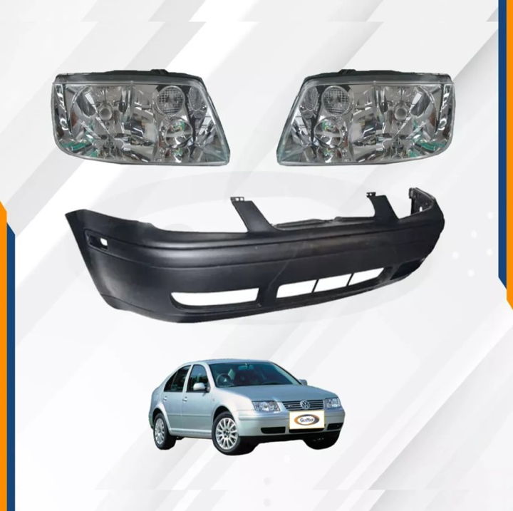Foto 3 pulgar | Fascia Delantera Jetta A4 99 00 01 02 03 04 05 Con Faros