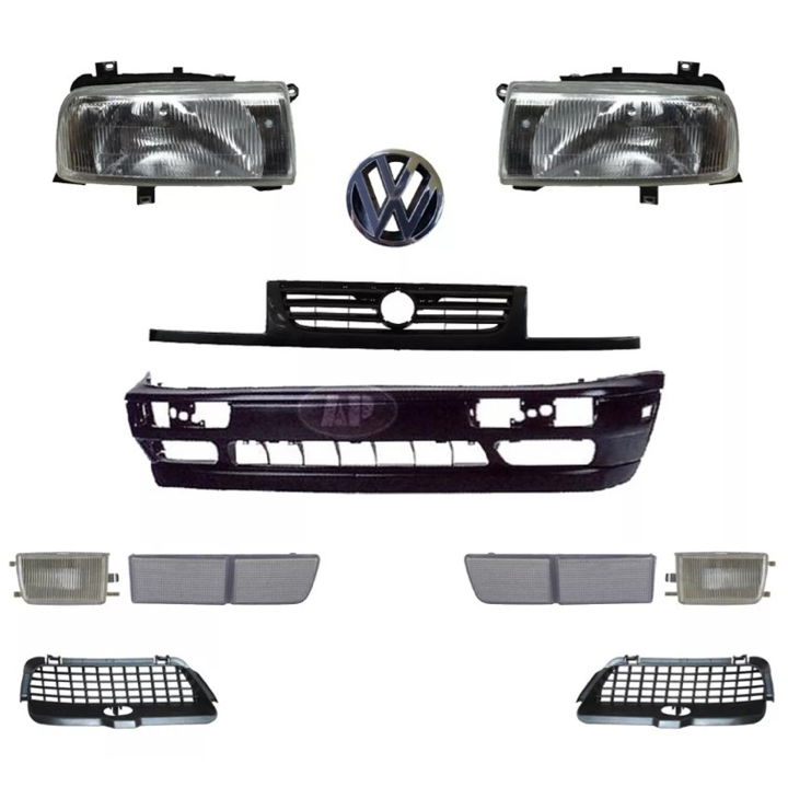 Kit Jetta A3 93 - 98 Fascia Faros Cuartos Y Parrillas