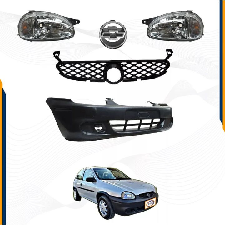 Foto 3 pulgar | Kit Chevy 01 - 03 Fascia Delantera Faros Parrilla Y Emblema