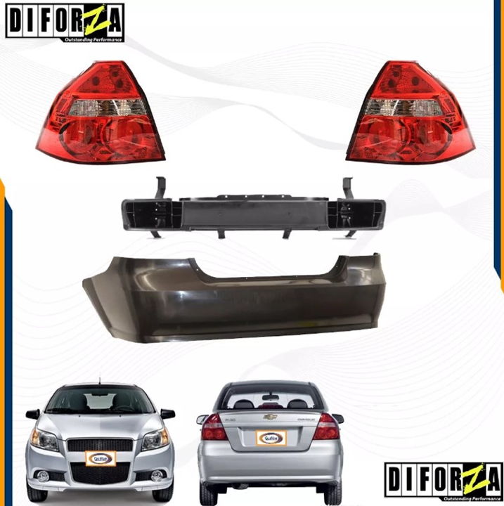 Foto 3 pulgar | Kit Fascia Tras Calaveras Y Refuerzo Tras Aveo 2012 - 2018