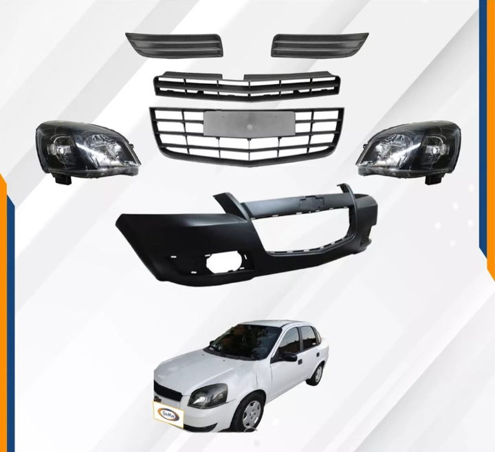 Foto 3 pulgar | Fascia Chevy C3 09 10 11 12 Con Faros Y Rejillas Completas