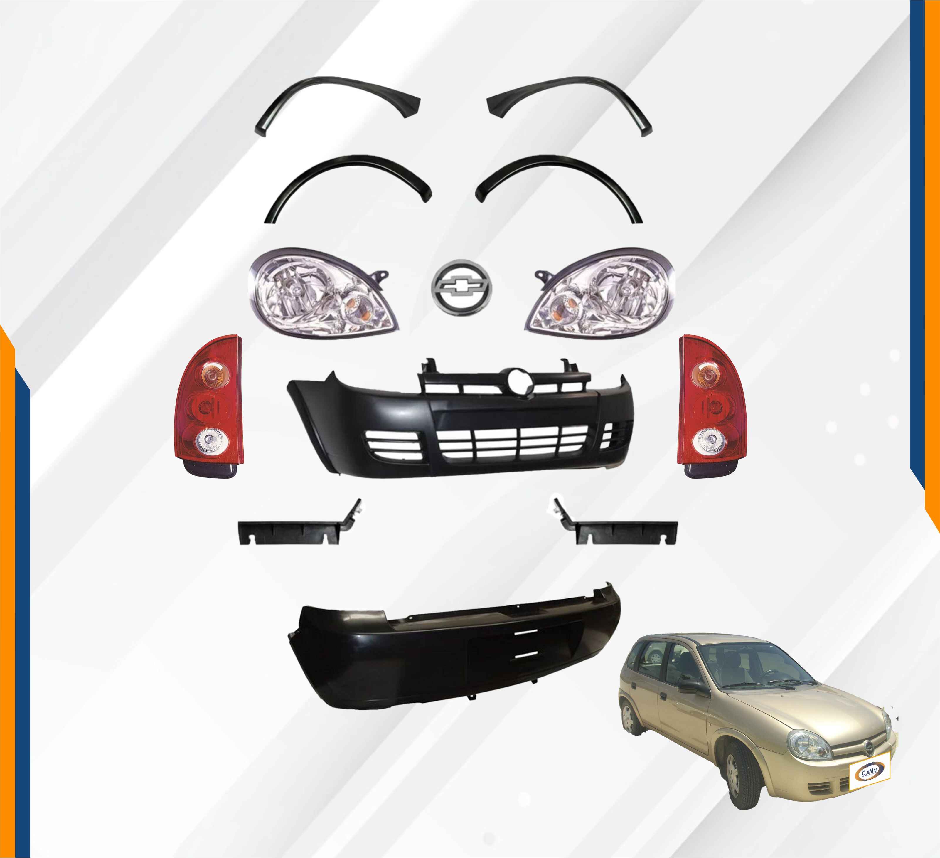 Foto 2 | Fascia Del Y Tras Completa Chevy C2 04 - 08 5 Pts  Swing