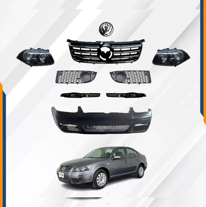Foto 3 pulgar | Fascia Jetta Clasico 08-15 Rejillas Faros Y Parrillas Negros