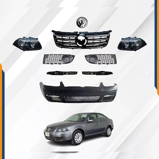 Foto 2 | Fascia Jetta Clasico 08-15 Rejillas Faros Y Parrillas Negros
