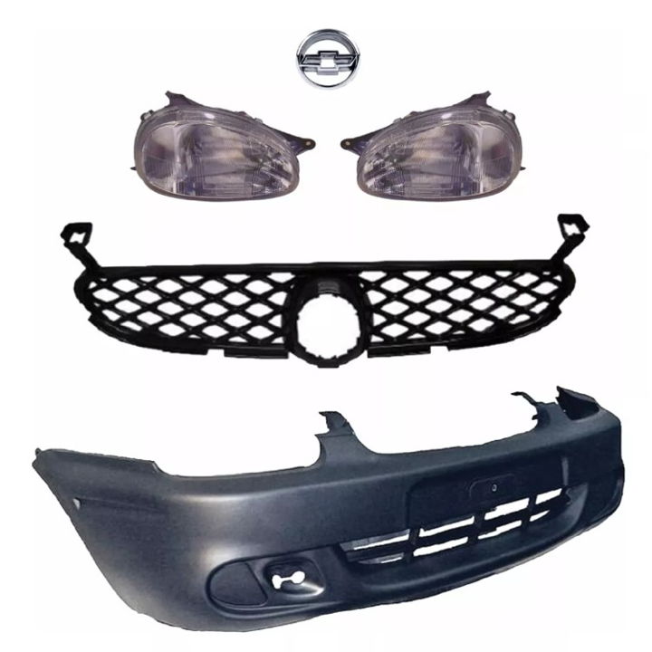 Fascia Del Chevy 01 02 03 Con Parrilla Logo Y Faros Rayados