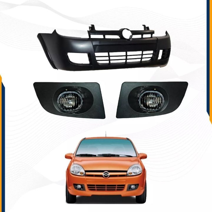 Foto 3 pulgar | Kit Fascia Delantera Con Faros De Niebla Chevy C-2 04 Al 08