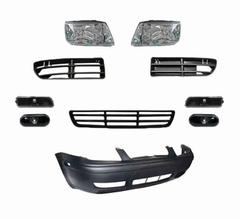 Foto 1 | Fascia Jetta A4 99-07 Con Faros Y Cuartos Negros
