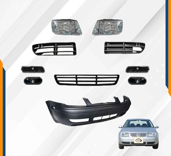 Foto 2 | Fascia Jetta A4 99-07 Con Faros Y Cuartos Negros