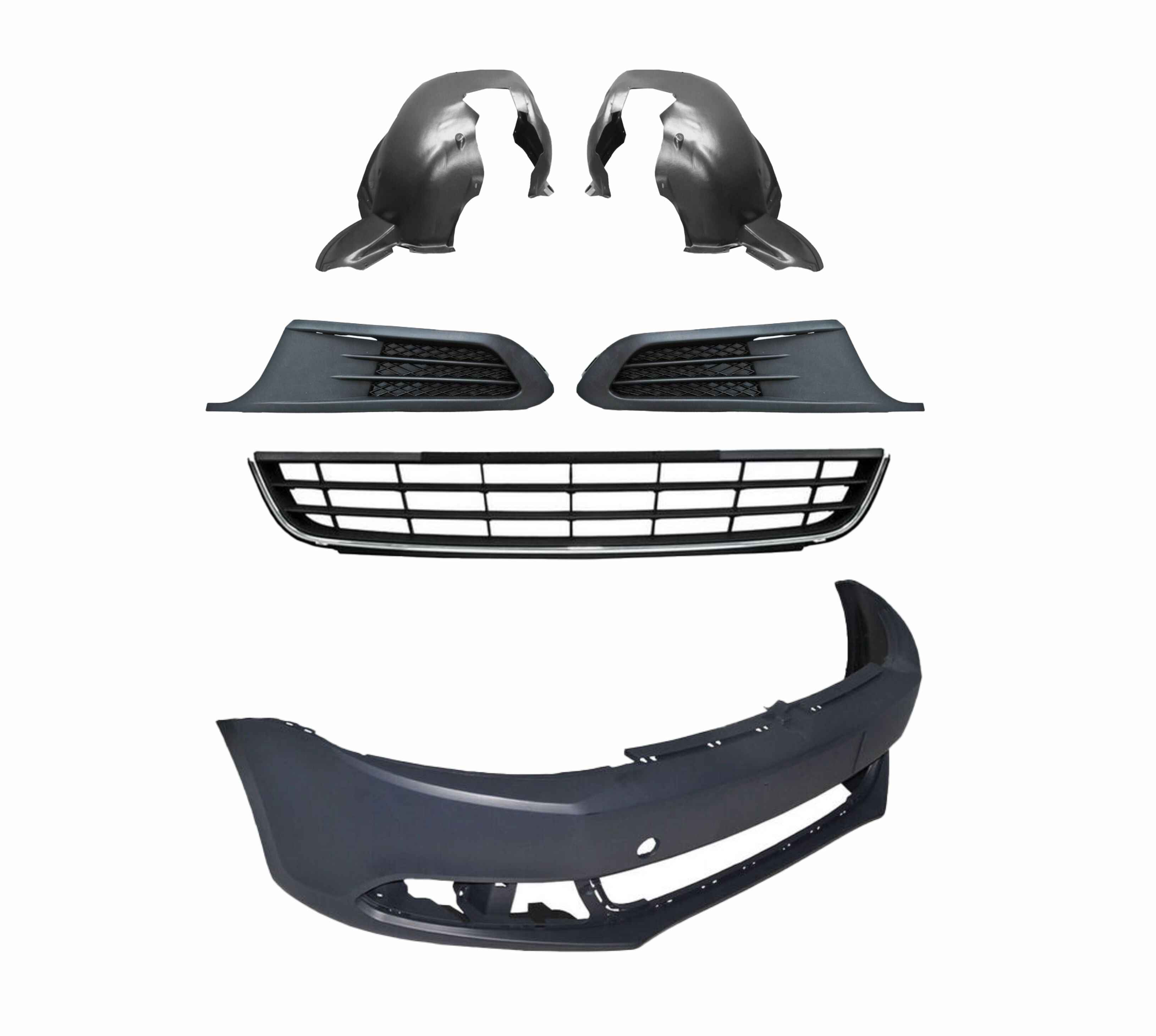 Fascia Delantera Jetta 11-14 Con Rejillas Y Lodera