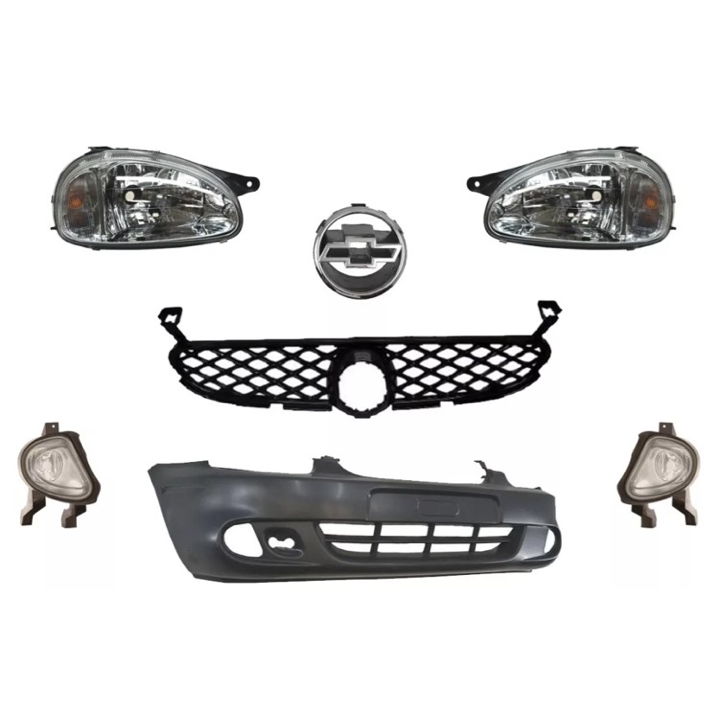 Foto 2 pulgar | Kit Chevy 01 - 03 Fascia Faros Parrilla Neblineros Y Emblema