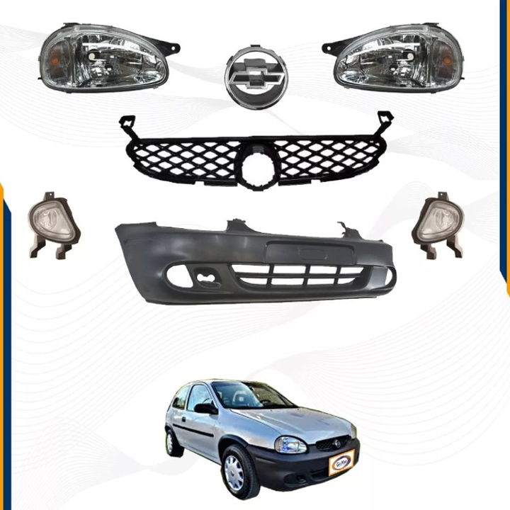 Foto 3 pulgar | Kit Chevy 01 - 03 Fascia Faros Parrilla Neblineros Y Emblema