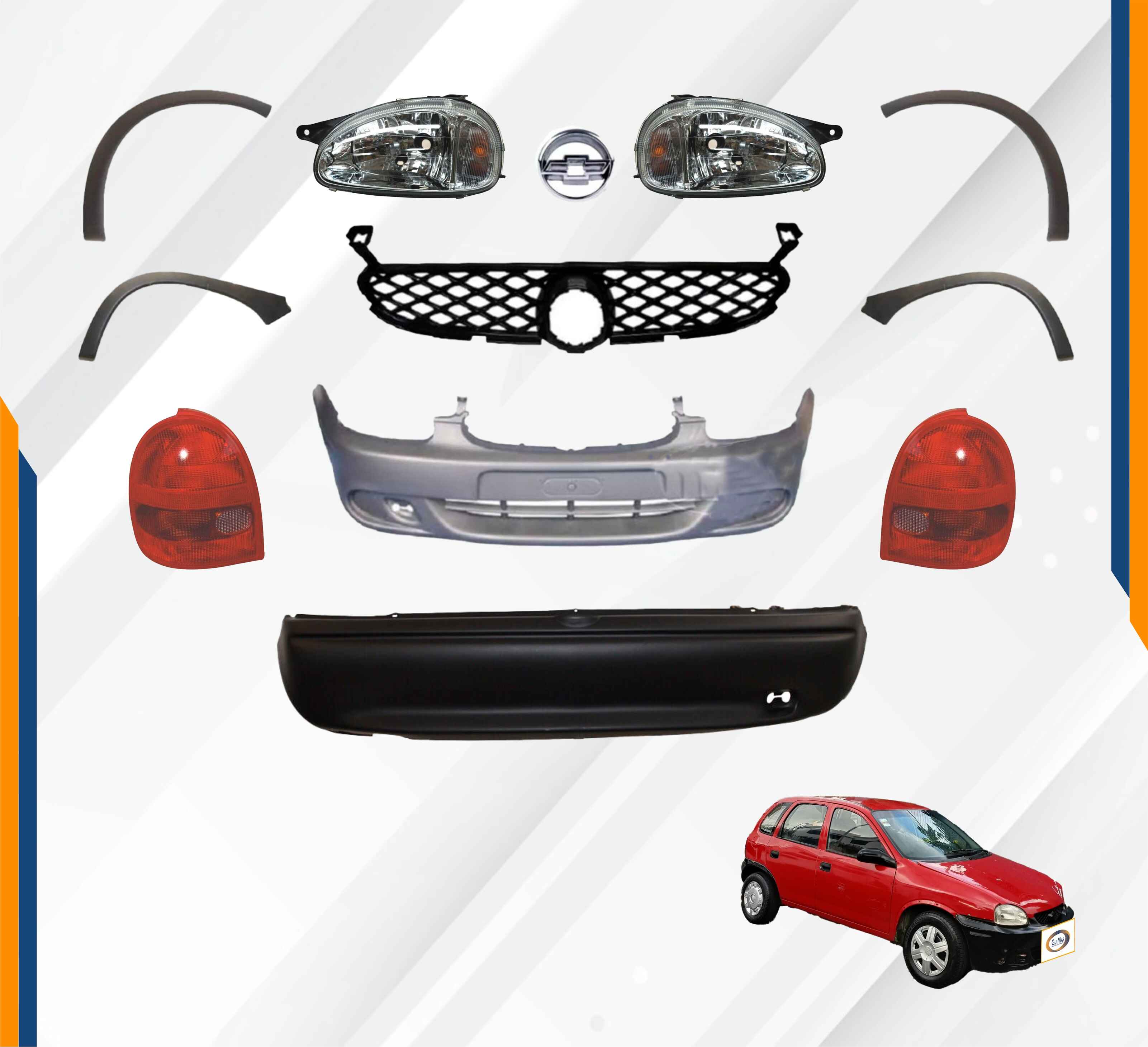 Foto 2 | Fascia Del Y Tras Completa Chevy 3 Pts 01 02 03