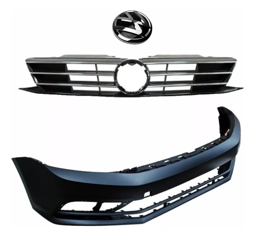 Fascia Delantera Jetta 15 16 17 18 Con Parrilla Y Logo