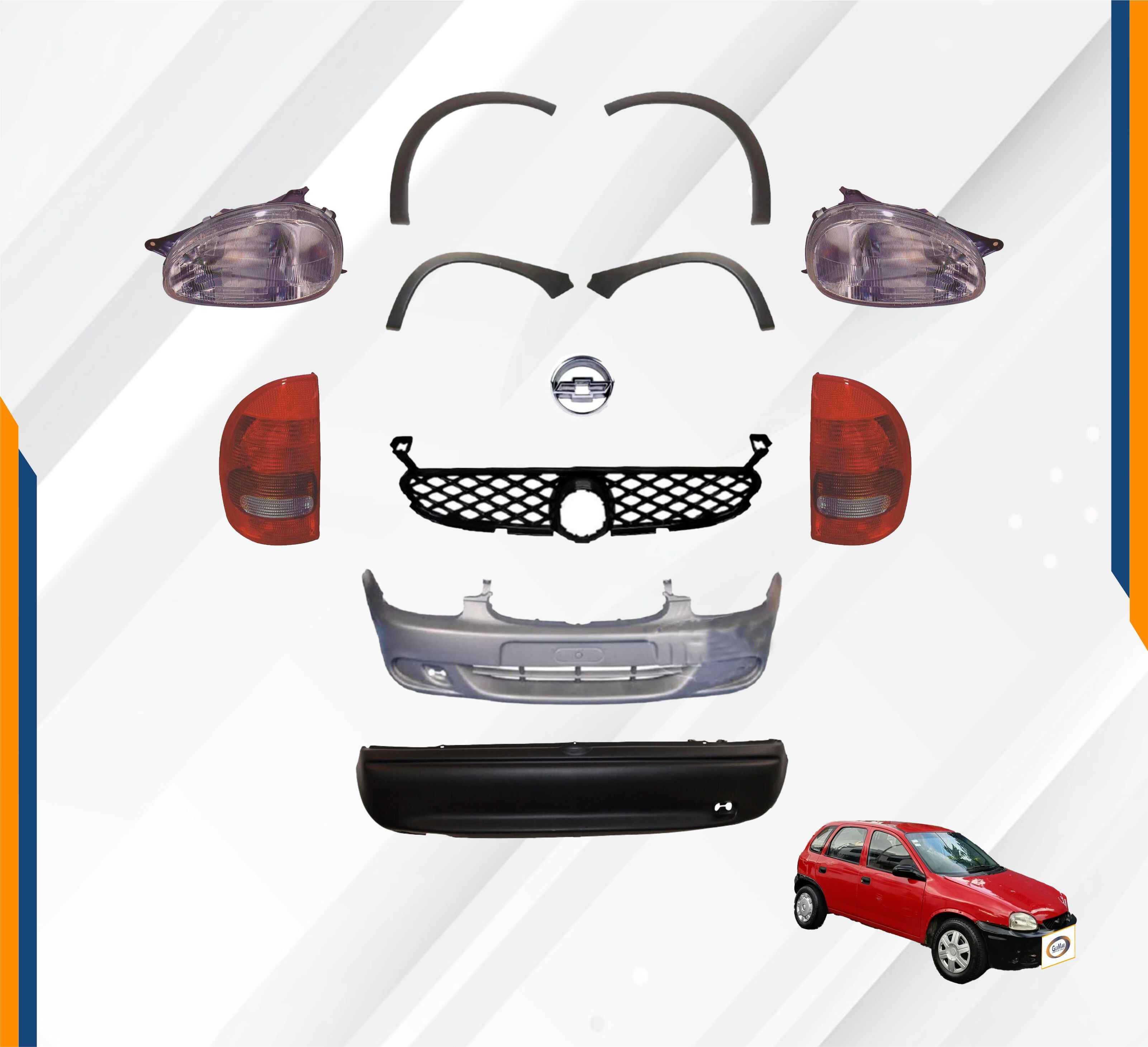 Foto 3 pulgar | Fascia Del Y Tras Completa Chevy Swing 01 02 03