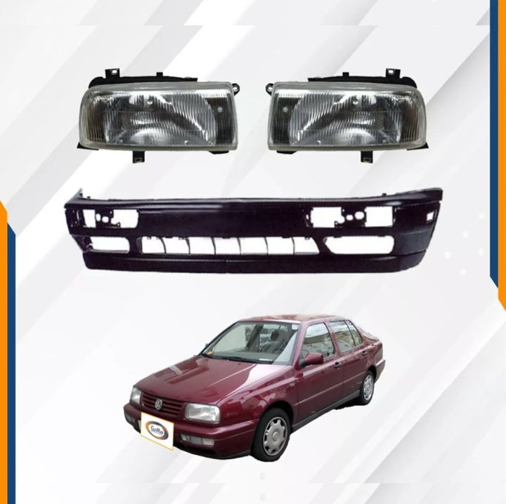 Foto 3 pulgar | Fascia Del Jetta A3 93 94 95 96 97 98 Con Faros De Vidrio