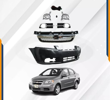 Foto 2 | Fascia Delantera Aveo 07-11 Con Faros Neblineros Y Parrilla