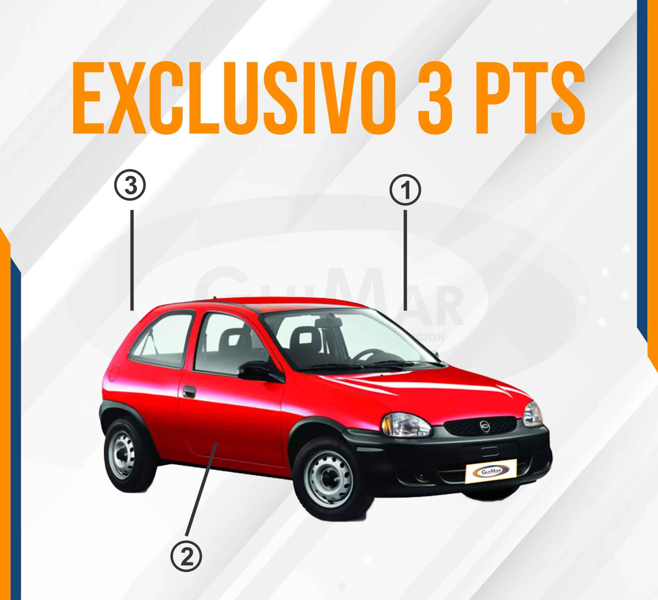 Foto 3 pulgar | Fascia Delantera Y Trasera Chevy 3pts 94-03 Con Cantoneras