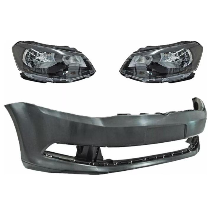 Fascia Delantera Gol 13 14 15 16 Con Faros Negros 1 Foco