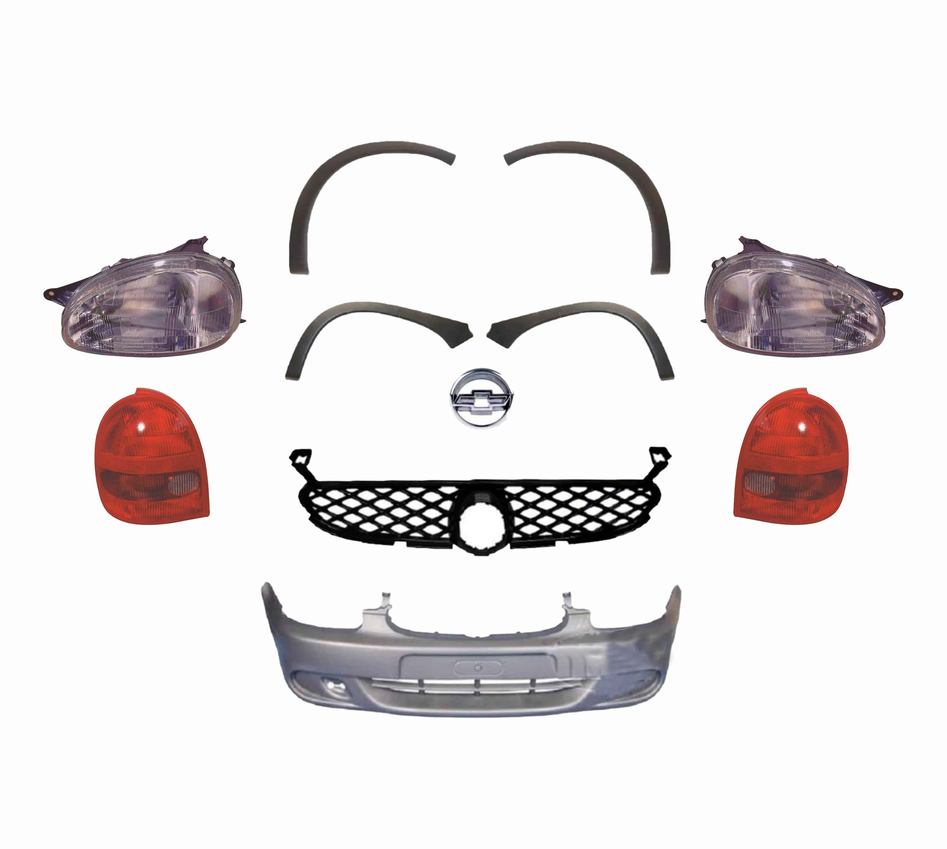 Fascia Del Y Tras Completa Chevy 01 02 03 Con Cantoneras