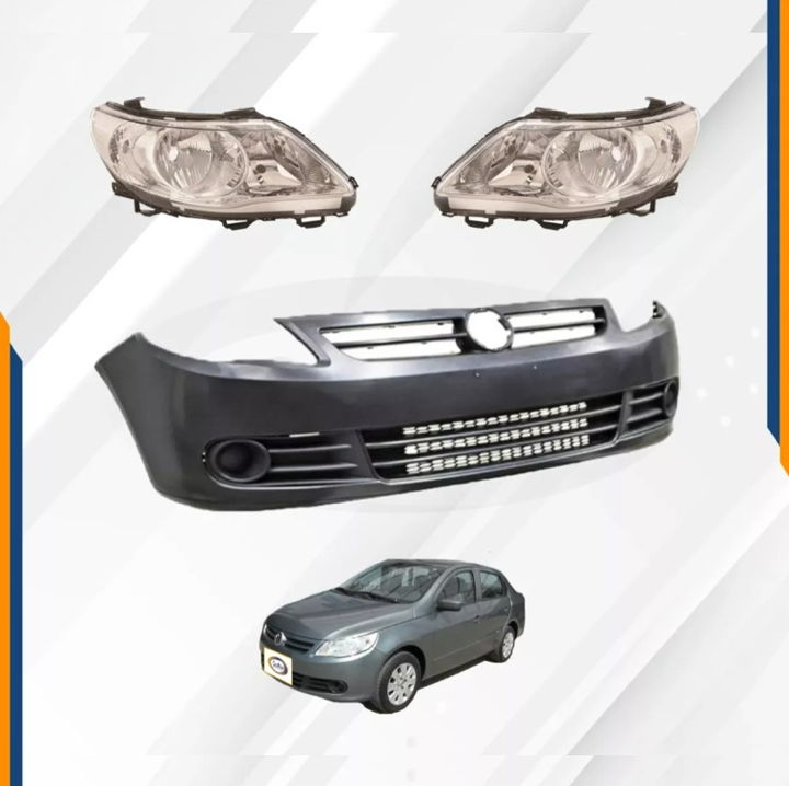 Foto 3 pulgar | Fascia Delantera Gol 09 10 11 12 Con Faros Cromo