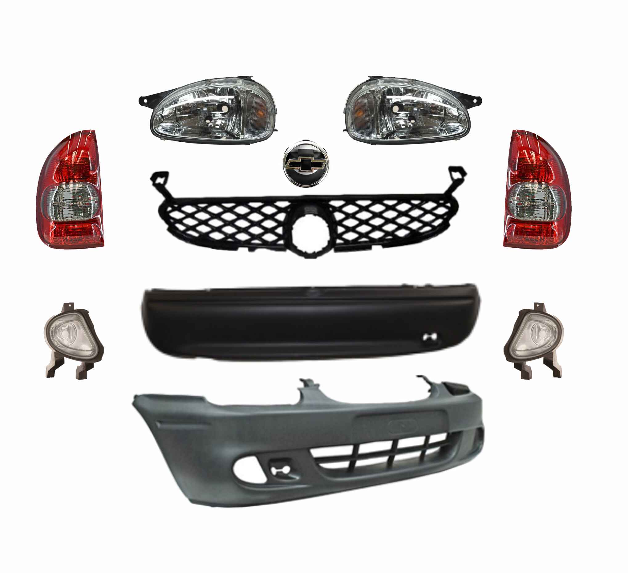 Fascia Chevy 5 Pts 01 02 03  Del Y Tras Faros Y Calaveras