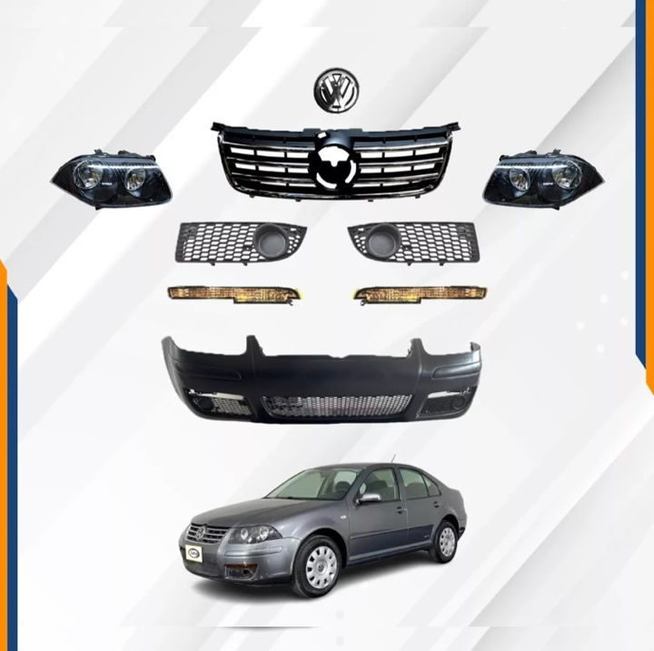 Foto 3 pulgar | Fascia Jetta Clasico 08-15 Rejillas Faros Y Parrillas Negros