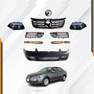 Foto 2 | Fascia Jetta Clasico 08-15 Rejillas Faros Y Parrillas Negros