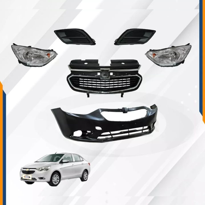 Foto 3 pulgar | Kit Aveo 18-22 Fascia Faros Parrillas