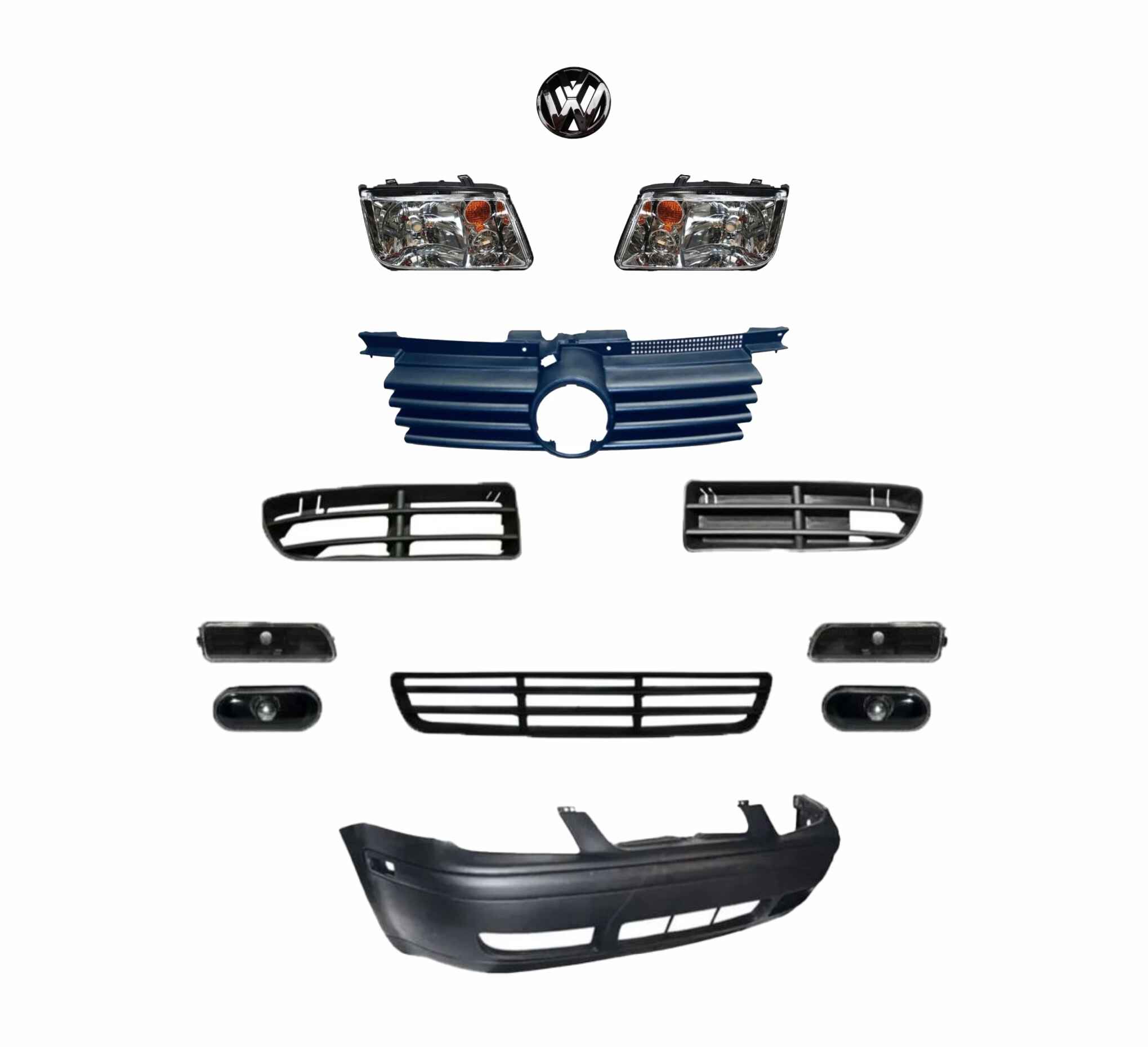 Fascia Jetta A4 99-07 Con Faros  Cuartos  Y Parrilla