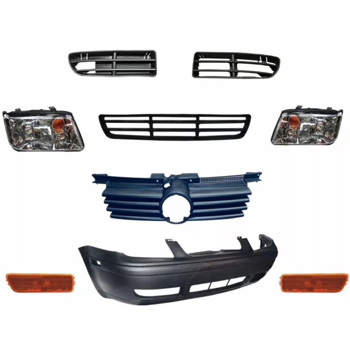 Foto 2 pulgar | Kit Jetta A4 99-07 Faros Ámbar y Facia Completa y Emblema