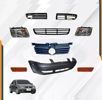 Foto 2 | Kit Jetta A4 99-07 Faros Ámbar y Facia Completa y Emblema